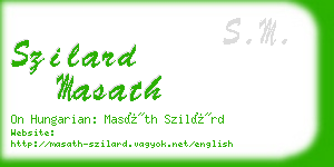 szilard masath business card